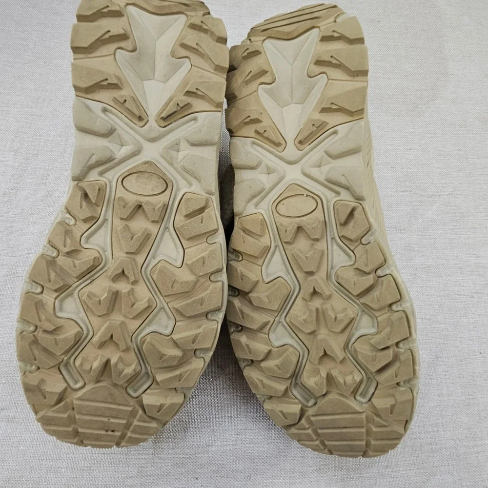 TEOHRW Men's Beige‎ Mesh Slip On Sneakers Hook and Loop Shoes Size 9.5 Wide